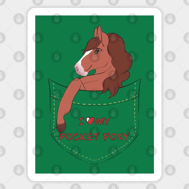 Pocket Pony (Sorrel/Chestnut Version) Magnet by skyhighrandom